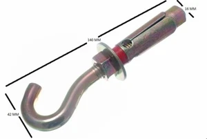 Ärmel Anchor Haken Schrauben M12 Bolzen M14 Shield Von 71mm Länge Yzp Packung 12 - Bild 1 von 1