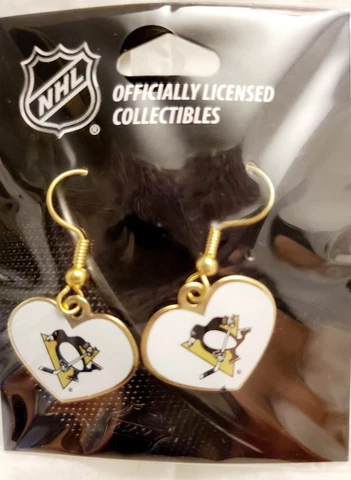Pittsburgh Penguin NHL Earrings  By Aminco Cover