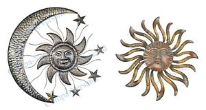 ☀ Wanddeko Sonne & Mond ☀ LED ☀ Solar ☀ Lichtsensor ☀