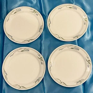 4 Corelle Blue Wreath Dinner Plates Blue Floral - Picture 1 of 8