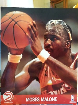 Moses Malone Vintage February 1990 8x10 cardstock NEW - Image 1 of 2