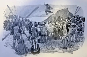 1904 Feast of the Whale Nelicatar of Arctic Alaska illustrated - Picture 1 of 3