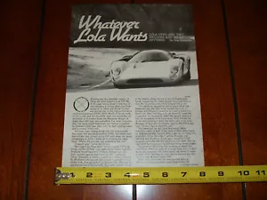 1969 LOLA STREET LEGAL BANZAI RUNNER ORIGINAL 1979 ARTIKEL - Bild 1 von 3