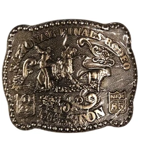 1985 Rodeo Belt Buckle Calf Roper NOS Cowboy NFR National Finals Horse Hesston - Picture 1 of 8