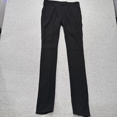 Pantalones Prada para mujer negros plisados longitud completa botón lateral talla 38 (30x34) informales Foto 1 de 4