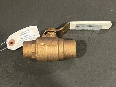 1" CxC, Std. Port, Lead-Free Bronze Ball Valve, 600 WOG, 150 WSP, MADE IN USA - Image 1 of 4