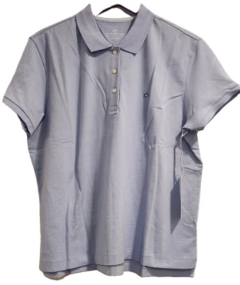 NUEVO Polo para mujer talla XL Southern Tide Skipjack algodón azul herrón $75 Foto 1 de 4