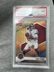 2021 Mosaic Tom Brady #186 Honeycomb SSP Tampa Bay Bucs PSA 9 True Base