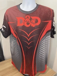 Dungeons and Dragons D&D DYKHMILY Large Red Jersey AOP Shirt - Picture 1 of 7