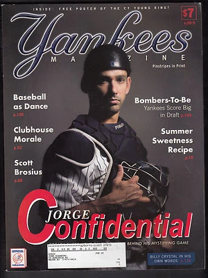 Jorge Posada 2007 Yankees Magazine Game Program & Scorecard with Clemens Poster - Image 1 of 2