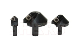 1/4" 1/2" 1-1/4" 90° Indexable Carbide Countersink Chamfer Set New ^] - Picture 1 of 8