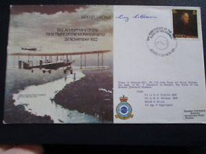 61st Ann 1st Flight of the Vickers Virginia FDC Signed By Flight Lt G.R. Gibbons