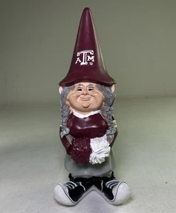 ACE Evergreen Texas A&M Female Cheerleader Garden Gnome Poly Resin 11" Tall - Picture 1 of 5