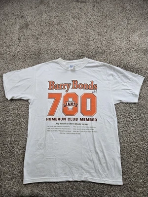 Vintage San Francisco Giants T Shirt Large Barry Bonds 700 Homerun Club - Image 1 of 4