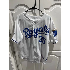 Camiseta deportiva de los Reales de Kansas City Eric Hosmer #35 Majestic Auténtica Serie Mundial 2014 - Imagen 1 de 10