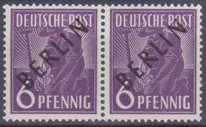Berlin 2x (2) dickes Papier waagerechtes Paar postfrisch gepr. Schlegel BPP - Imagen 1 de 2