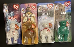 Ty Beanie Babies Ronald McDonald International Bears 1997~1998 Rare-Set Of 4 - Picture 1 of 10