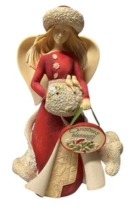 Enesco The Heart Of Christmas "Christmas Blessings" Angel Figurine 8" Good Cond - Picture 1 of 5