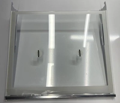 Kitchen Aid Refrigerator Glass Shelf With Holder W10878953 W11336587 - Image 1 of 2