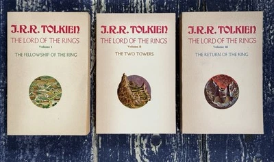 J.R.R. TOLKIEN THE LORD OF THE RINGS HOBBIT BALLANTINE BOOKS LOTR TRILOGY 1975 Foto 1 de 2