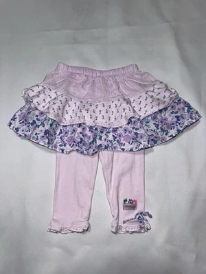 Legging con falda naartjie niños púrpura encaje y volantes 6-12 meses  Foto 1 de 3