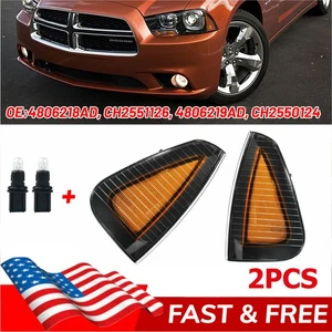Side Marker Parking Turn Signal Corner Lights Pair Set NEW for 06-10 Charger USA - Foto 1 di 10