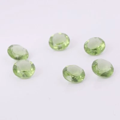 12 Ct./8 mm  Round Cut Green Amethyst Gemstones 6 Pcs Lot For Jewelry Setting - Image 1 of 4