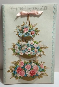 Vintage American Greetings Mother's Day Card /Wife with Box - Imagen 1 de 24
