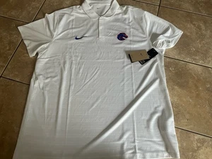 NWT Nike Dri Fit 2XL Boise Broncos Victory SS Polo Shirt White - Picture 1 of 6