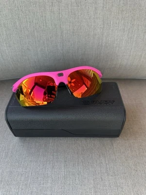 Велосипедные солнцезащитные очки Rudy Project Rydon, новые в коробке, розовые флуоресцентные матовые, мультилазерные оранжевые - Изображение 1 из 4