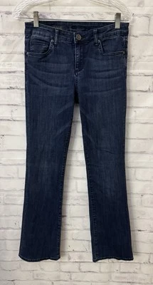 Kut From The Kloth Size 4S Baby Bootcut Dark Blue Jeans Stretch - Image 1 of 4