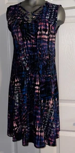 Cocomo Sleeveless Dress Womens M Black Beachy Coastal Resort Vacation Cruise - Picture 1 of 5