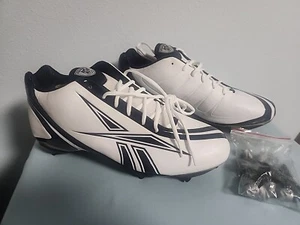 Reebok NFL Burner Speed White & Red Football Cleats Men's Size 13.5 20-719519 - Picture 1 of 5