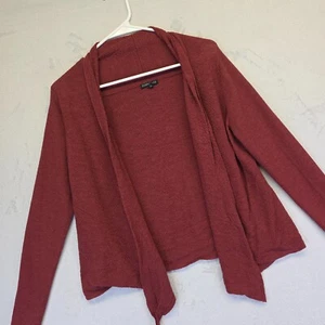 Cárdigan para mujer Eileen Fisher S frente abierto 100 % lana texturizado Preppy Academia - Imagen 1 de 12