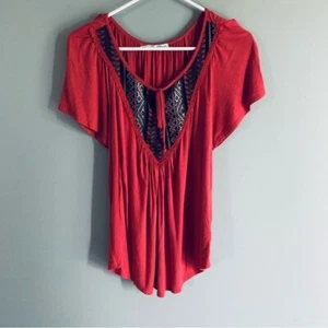 Maurices Bluse Gr. Medium Kurzarm Burnt Orange - Bild 1 von 3