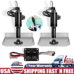 9"X12" Standard Trim Tab Kit 15101-104 W/Double Rocker Switch for Boat 16’-25’ - Picture 1 of 11