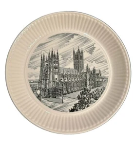 Wedgwood of Etruria & Barlaston Canterbury Cathedral 6" Plate England Chaucers - Picture 1 of 5