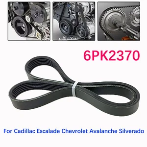 EPDM Serpentine Belt 6PK2370 for Cadillac Escalade Chevrolet Avalanche Silverado - Foto 1 di 11