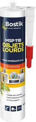 COLLE MASTIC PRO MS POLYMERE FIXATION PUISSANTE OBJETS LOURDS MSP118 BOSTIK