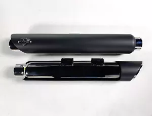 Vance & Hines 46843 Twin Slash 3" Black Slip-On Mufflers HD Fat Boy '07-'17 - Bild 1 von 1