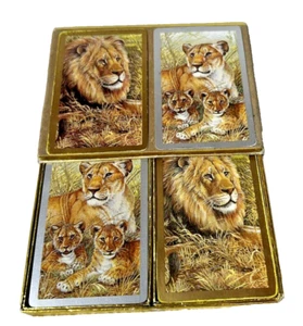 Kongress Spielkarten gedruckt in USA oder Spanien Löwen Filzbox Schiebebox Tablett - Bild 1 von 4