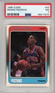 1988 Fleer #43 Dennis Rodman PSA 7 - Picture 1 of 2