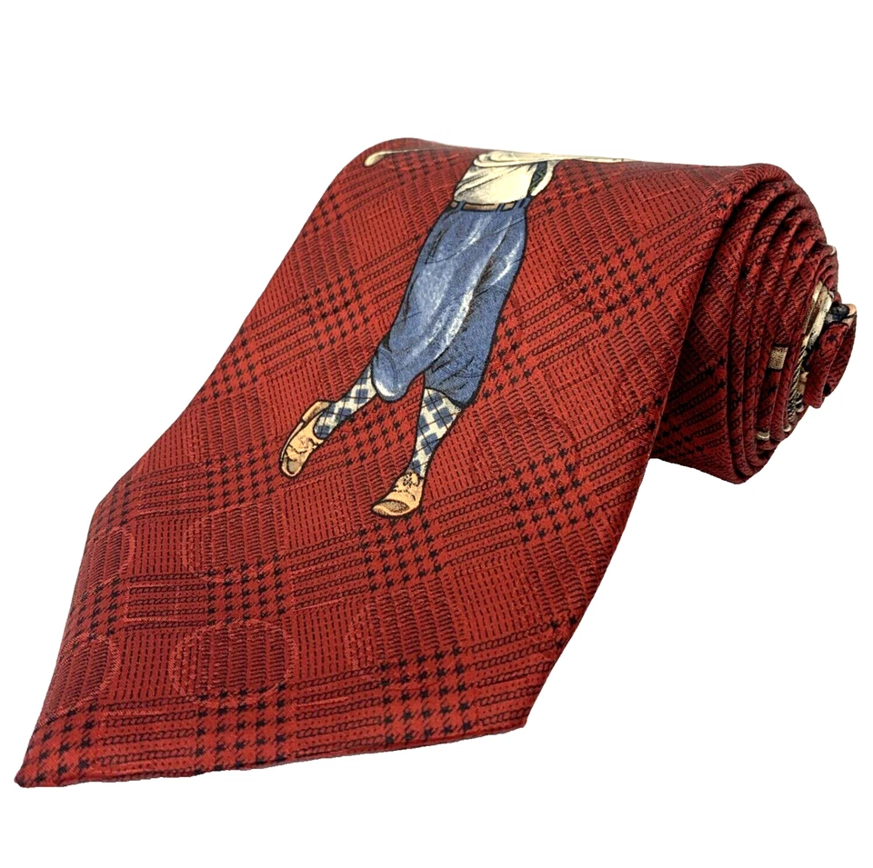 Corbata de seda EVAN-PICONE SPORT para hombre talla 3 7/8" x 56 1/2" azul granate gris golf Foto 1 de 4