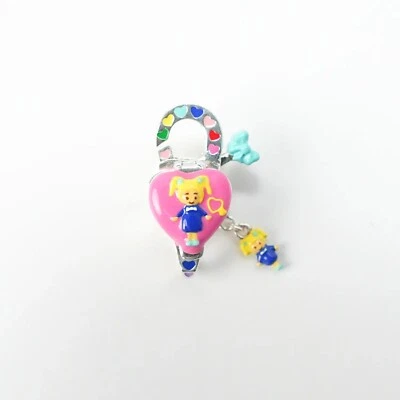 925 Sterling Silver polly pocket lobster clasp lock for bracelet connector gift - Image 1 of 4