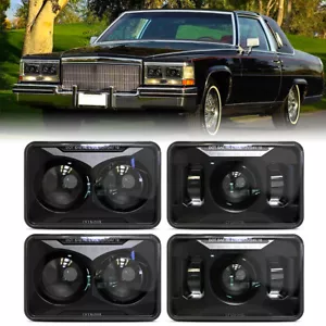 4PCS DOT 4X6" LED Headlights Hi-Lo Beam For Cadillac Fleetwood DeVille 1975-1986 - Bild 1 von 16
