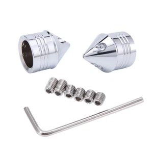Spike Front Axle Nut Cap Cover for Harley Softail Dyna Touring CVO V-Rod Chrome - Picture 1 of 12