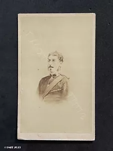 CDV Man Mystery Military Uniform Sash Antique Victorian Fashion Photo - Picture 1 of 6