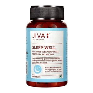 JIVA AYURVEDA SLEEP-WELL 120 COMPRIMIDOS SUPLEMENTO AYURVÉDICO Y HERBAL PURO USPS - Imagen 1 de 9