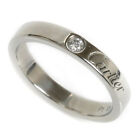 CARTIER Pt950 Platinum Engraved 1P Diamond Ring B4051349 #5US 49 4.6g