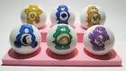 1 Super Nice Set of Care Bears Glass Marbles with Stand